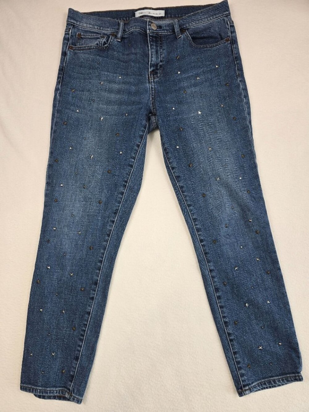 Gap Womens 29 1969 Best Girlfriend Star Studded Jeans Blue Denim